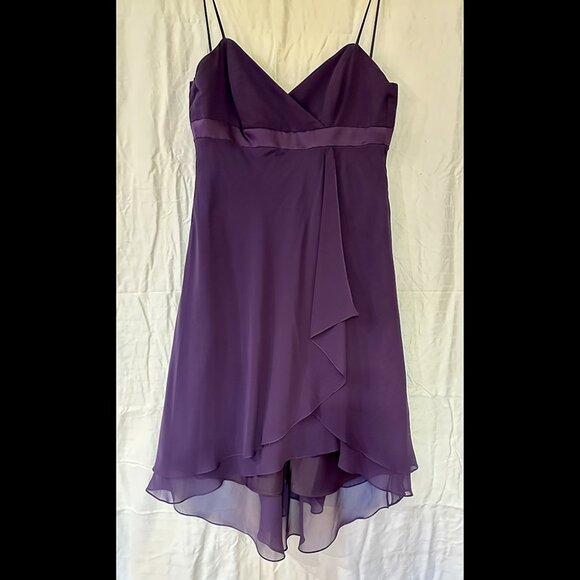 High-waist, Plum Cocktail Dress - Picture 2 of 3